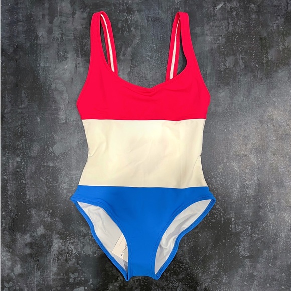 SOLID & STRIPED Other - Red White Blue One Piece Swimsuit.